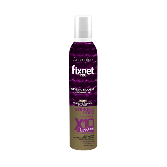 Cosmaline Fixnet Pro Hair Styling Mousse X10 Glamour Volume 300 ML