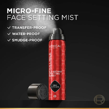 L'Oréal Infallible 3-Second Setting Mist Spray 36H Waterproof & Transfer Proof - 75ml