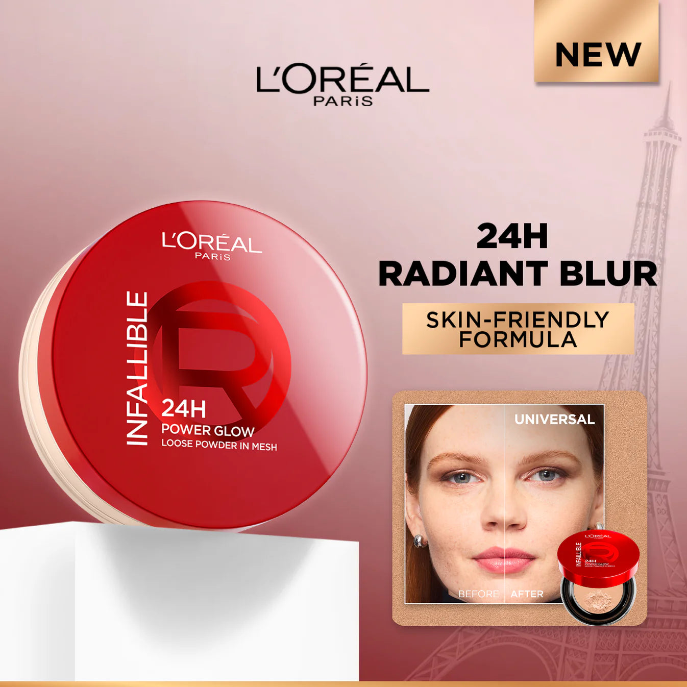 L'oréal Infaillible 24H Power Glow Brightening Loose Powder In Mesh - 2 Shades