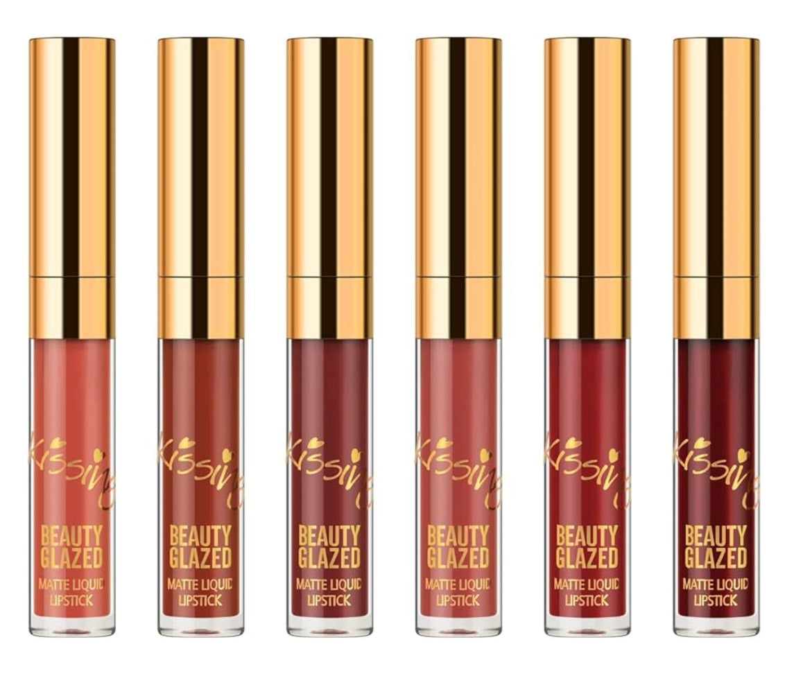 BestLand Matte Liquid Lipstick Set - Non-Stick, Waterproof, Long-Lasting Shades - 6 PCS
