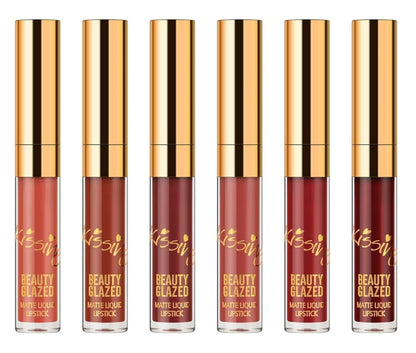 BestLand Matte Liquid Lipstick Set - Non-Stick, Waterproof, Long-Lasting Shades - 6 PCS