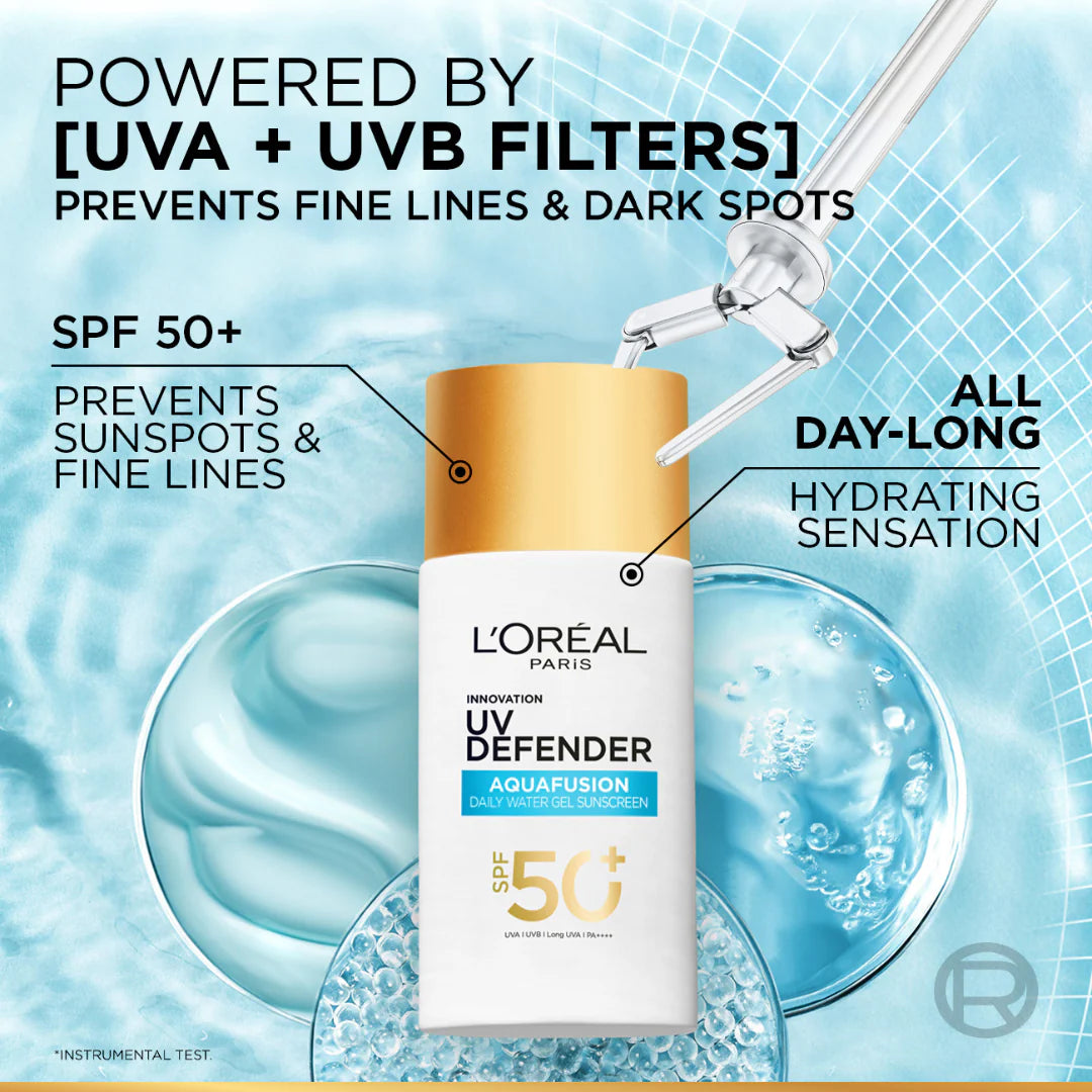 L'Oréal Paris UV Defender Aquafusion Daily Water Gel Sunscreen SPF50+