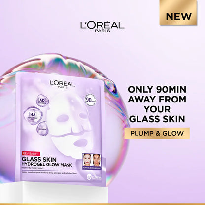 L'oréal Revitalift Glass Skin Hydrogel Glow Mask, Transform Your Skin For A Dewy, Plumped & Glass Skin In Only 90 Minutes