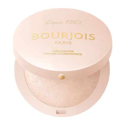 Bourjois Paris highlighter compact on a white background