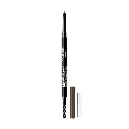 Bourjois Micro Brow eyebrow pencil with cap and brush on a white background