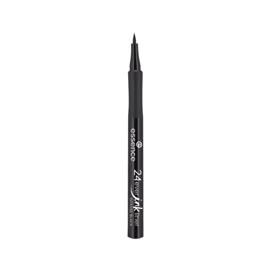 Black eyeliner pen with 'essence' branding on a white background. Essence 24ever Ink Liner - Waterproof Eyeliner - Intense Black