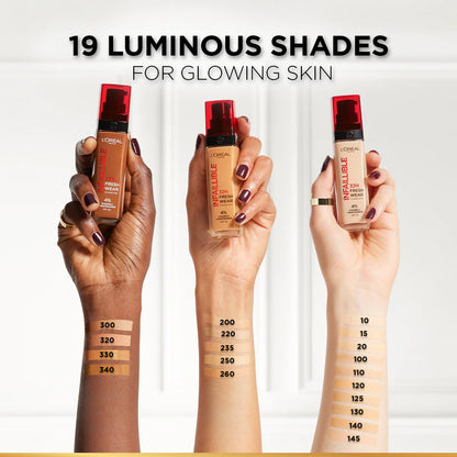 L’Oréal Paris Infallible 32H Fresh Wear Foundation - Vitamin C - SPF25 - 8 Colours