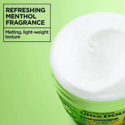 Garnier Ultra Doux Hair Food Kiwi Hydrating Hair Mask for Oily Roots & Dry Hair - 390 ML