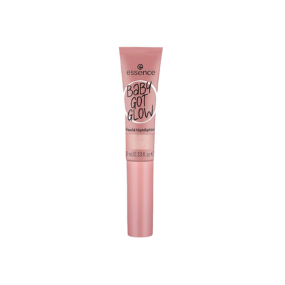 Tube of essence Baby Got Glow liquid highlighter on a white background