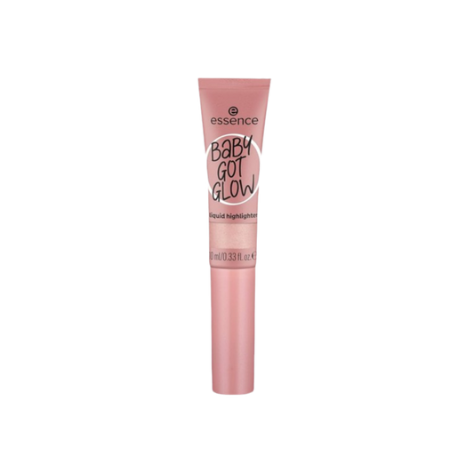 Tube of essence Baby Got Glow liquid highlighter on a white background