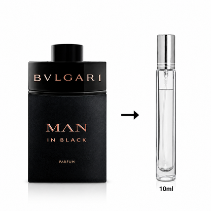 Bvlagri Man In Black Parfum Pure For Men - 10 ML / 175 Sprays - Decanted From Original Bottle