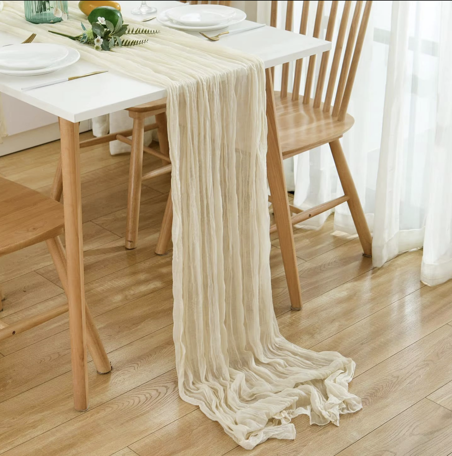 Luxury Cheesecloth Table Runner