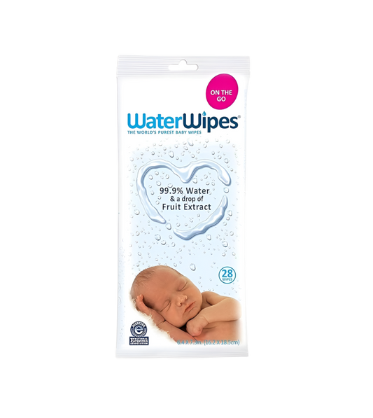Baby Water Wipes - Unscented 99.9% Water Based Wipes - 1 Pack- 28 wipes
