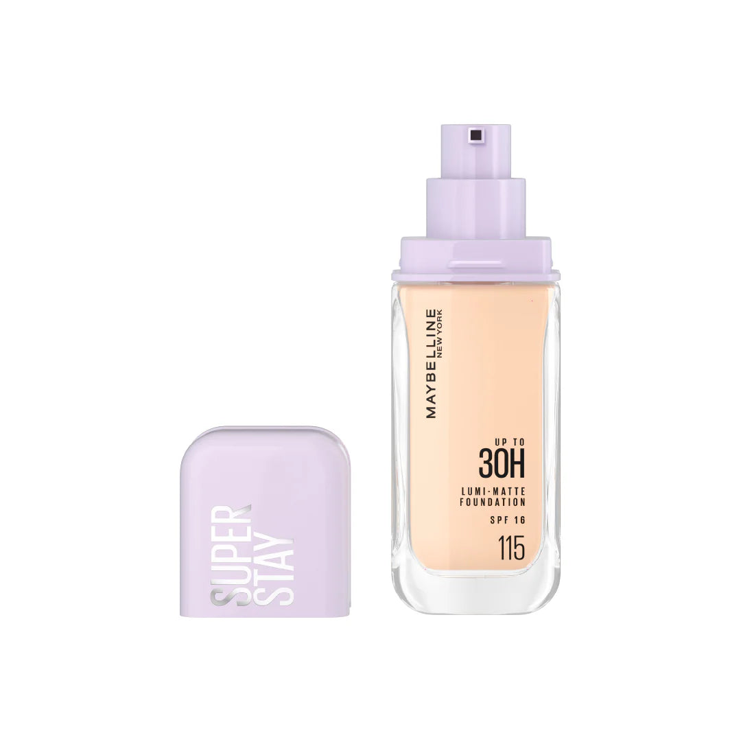 Maybelline Long-Lasting Liquid Foundation Super Stay Lumi-Matte - 30H Longwear, All Skin Types