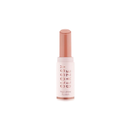 Lip gloss with 'Glossy Glaze' branding on a white background