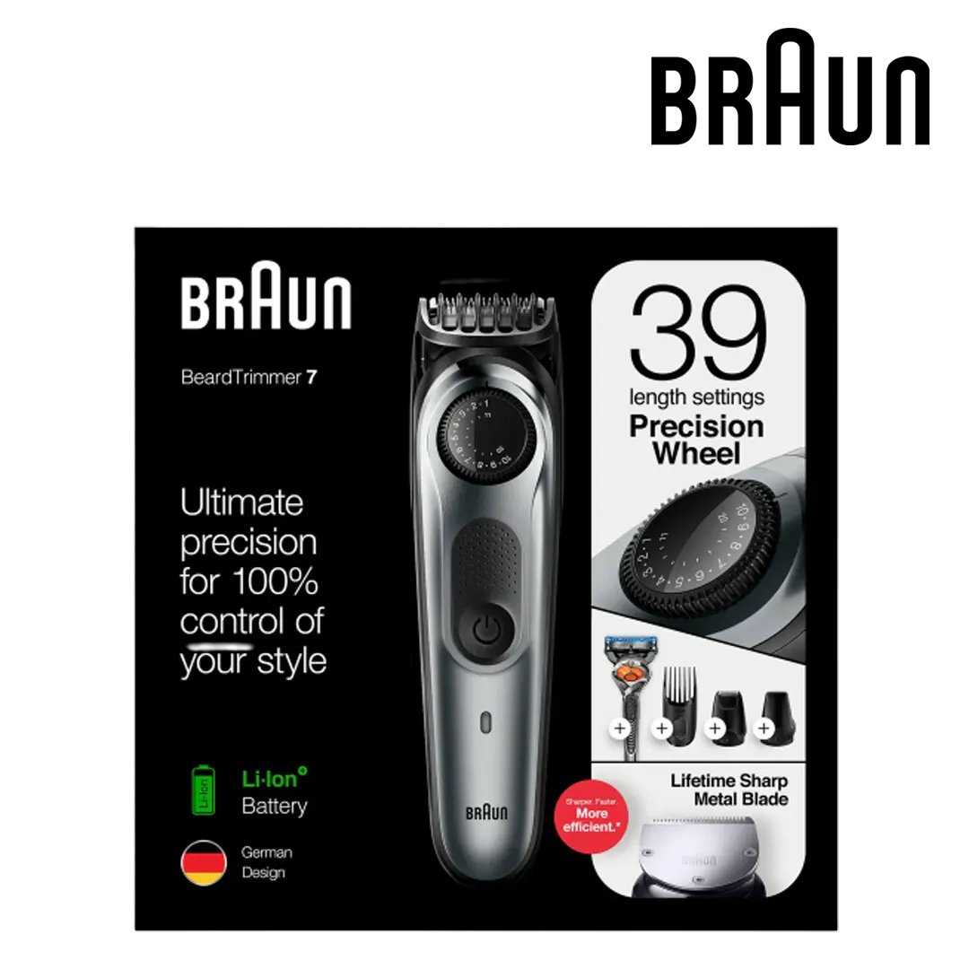 Braun BT7240 Beard Trimmer With Precision Dial & Gillette Fusion 5 - Black