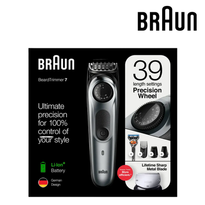 Braun BT7240 Beard Trimmer With Precision Dial & Gillette Fusion 5 - Black