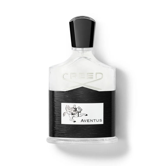 Creed Aventus perfume bottle on a white background