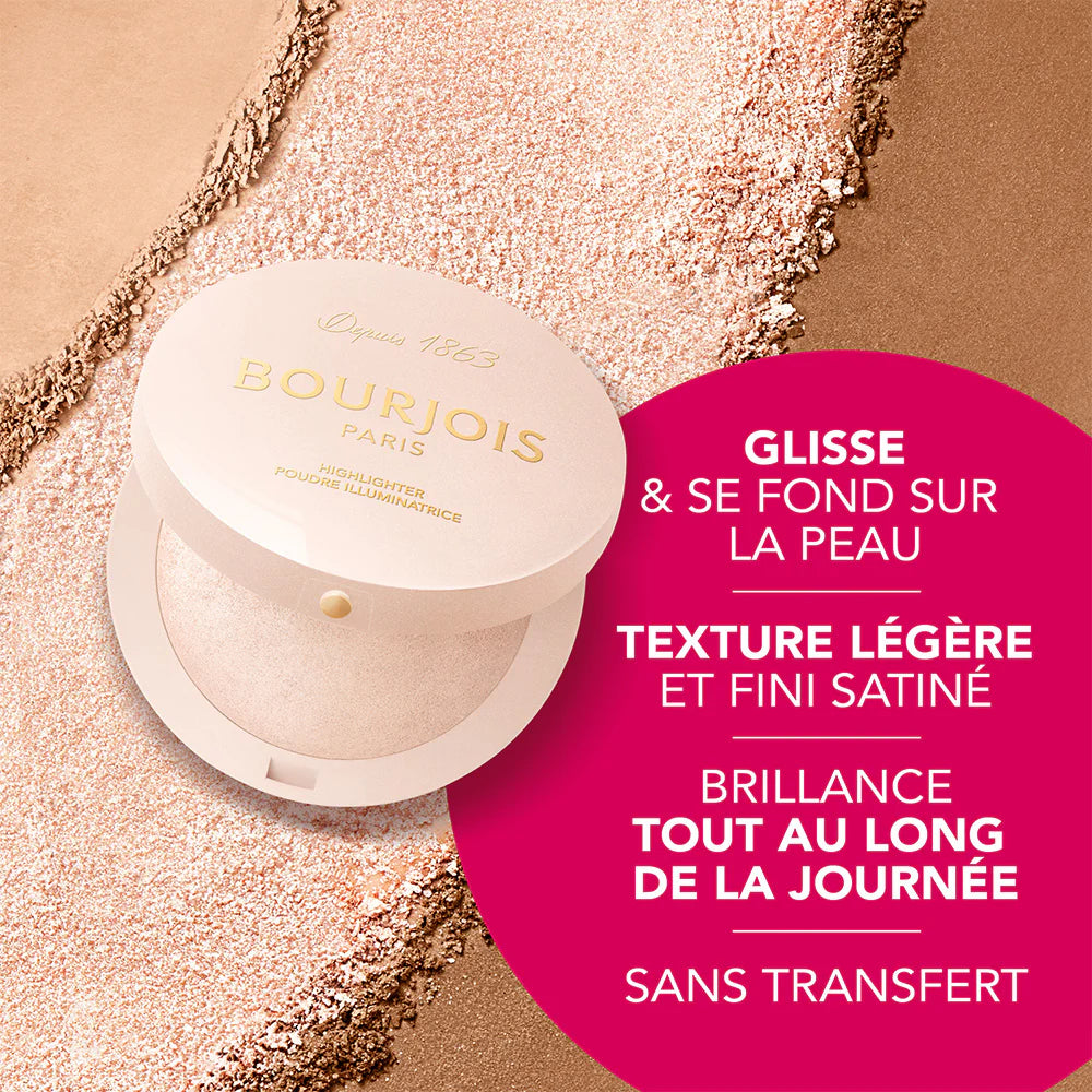 Bourjois makeup product with text on a textured background
