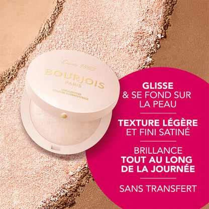 Bourjois makeup product with text on a textured background