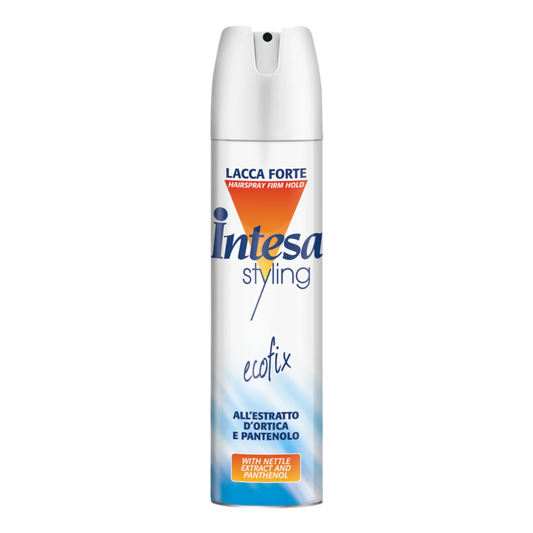 Intesa Styling ecofix hair spray can on a white background
