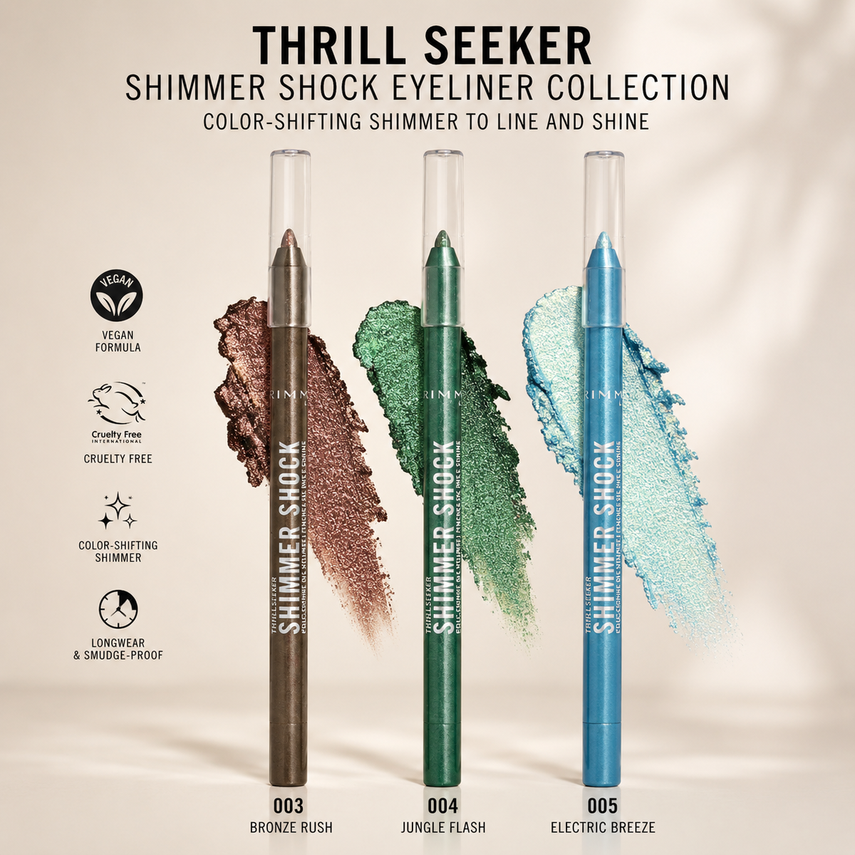 Rimmel Thrill Seeker Shimmer Shock Eyeliner - 4 Colors