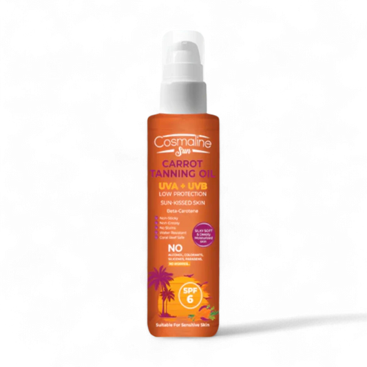 Cosmaline Sun Carrot Tanning Oil SPF 6 – 190ML - Gradual Tan & Skin Protection