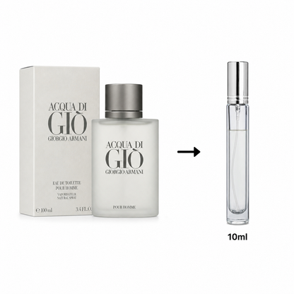 Giorgio Armani Acqua Di Gio Eau De Toilette For Men - 10 ML / 175 Sprays - Decanted From Original Bottle