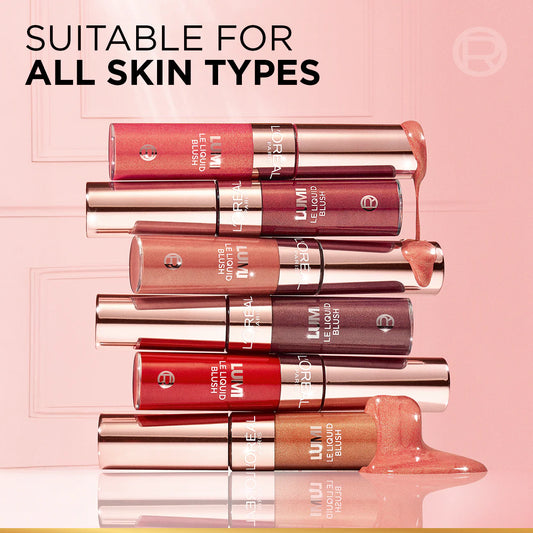 L’Oréal Paris LUMI Le Liquid Blush - 5 Glowy Shades - Buildable