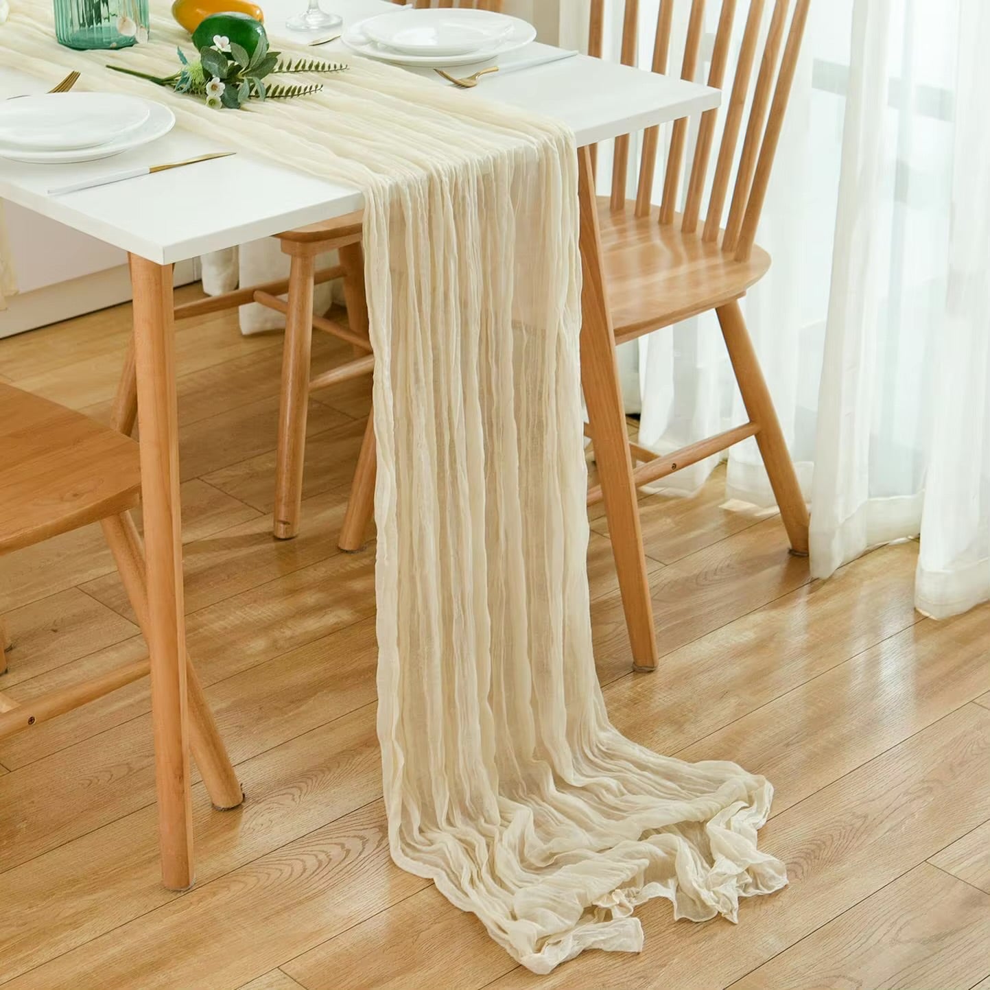 Luxury Cheesecloth Table Runner