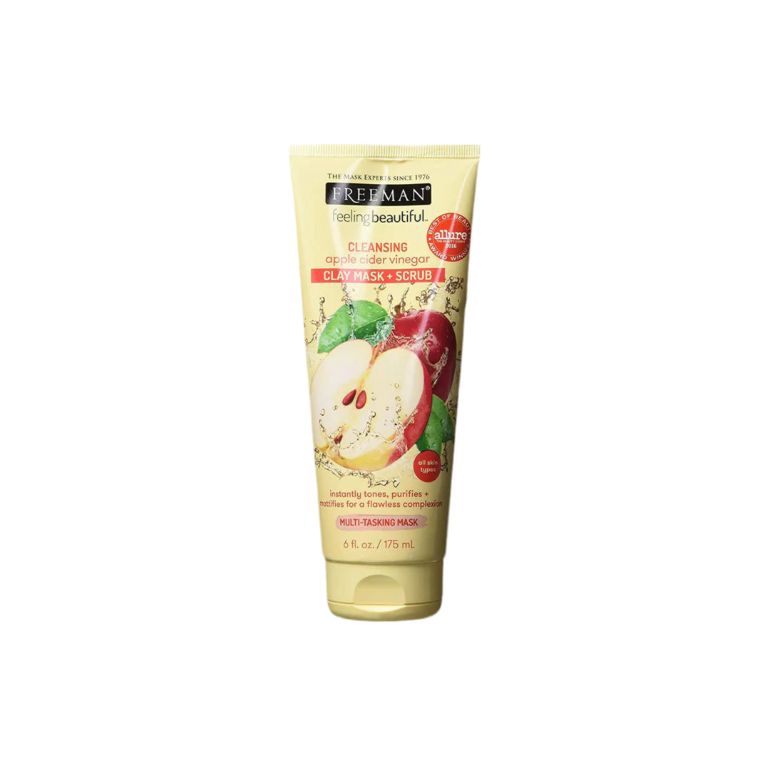 Freeman Cleansing Apple Cider Vinegar Clay Face Mask + Scrub - 175ml