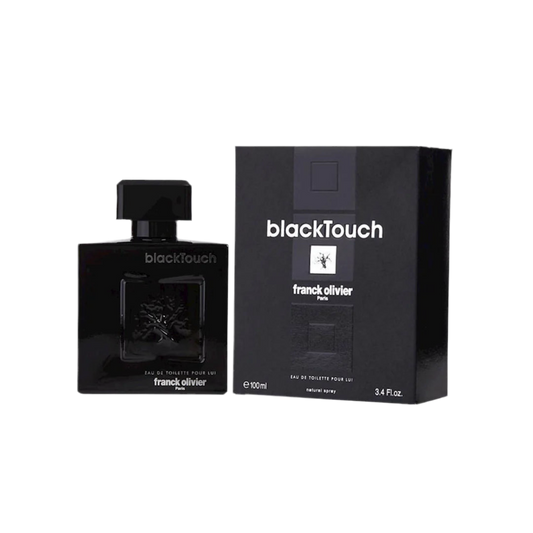BlackTouch perfume bottle and packaging on a white background
