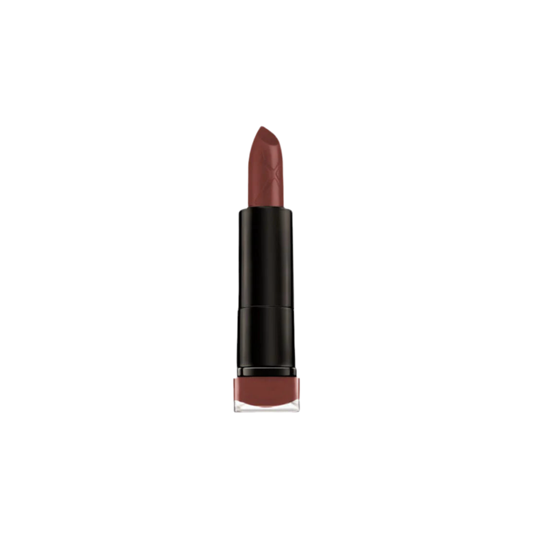 Lipstick with a black casing on a white background