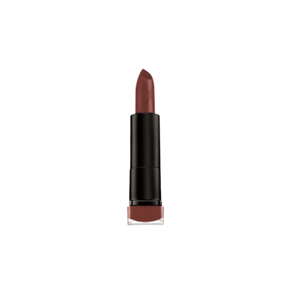Lipstick with a black casing on a white background