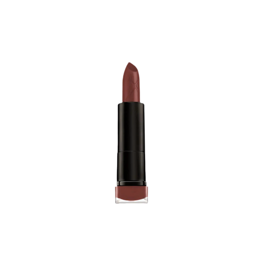 Lipstick with a black casing on a white background