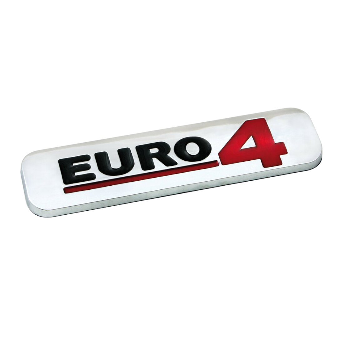 Ali Drive Deco Chrome Euro-4 Anti-pollution Chromed 3D Emblem