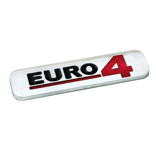 Ali Drive Deco Chrome Euro-4 Anti-pollution Chromed 3D Emblem