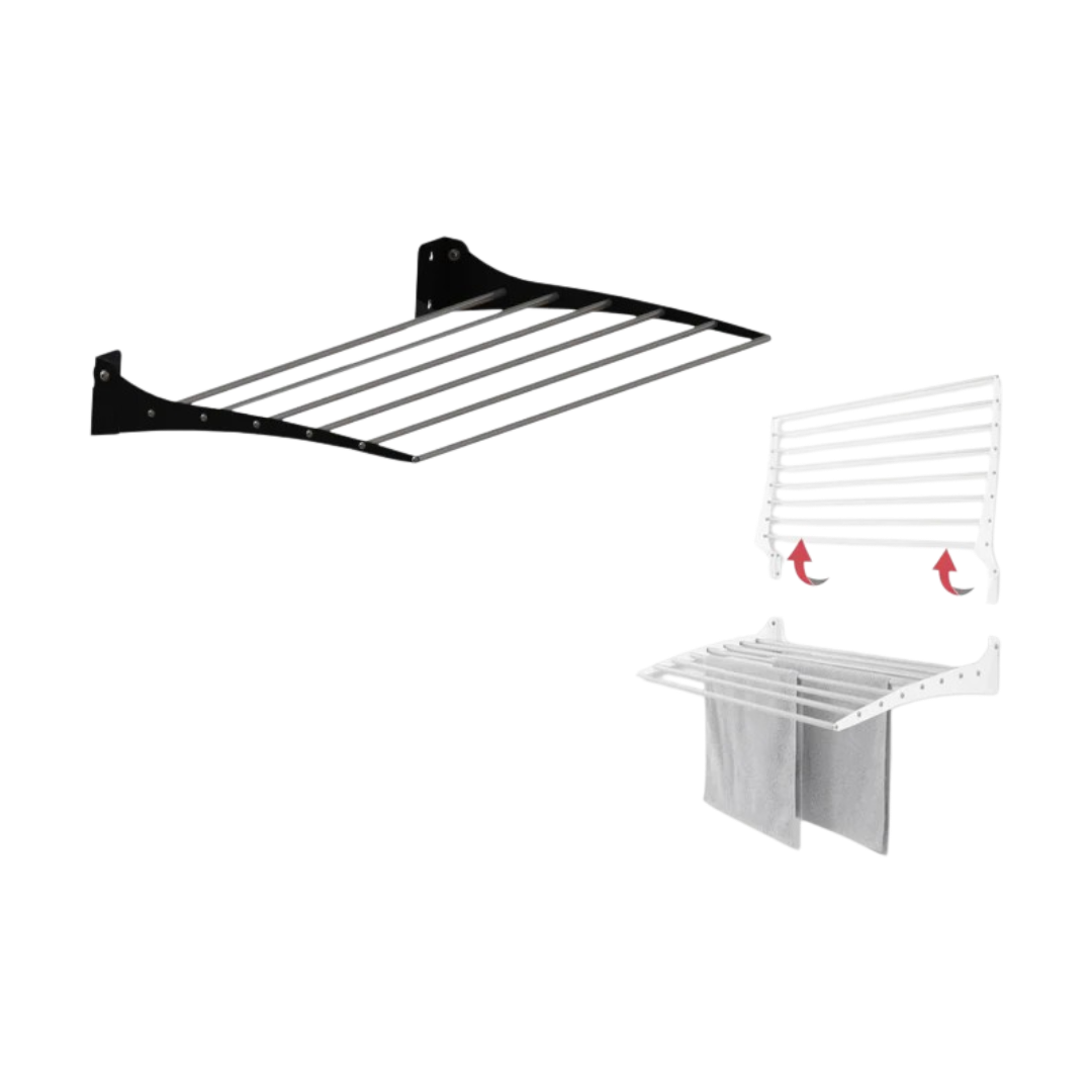 Aluminum Foldable Laundry Wall Mounted Drying Rack 95cm