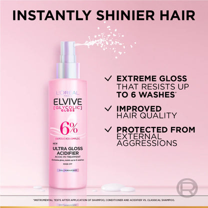 L'Oreal Elvive hair care product with text on a pink background