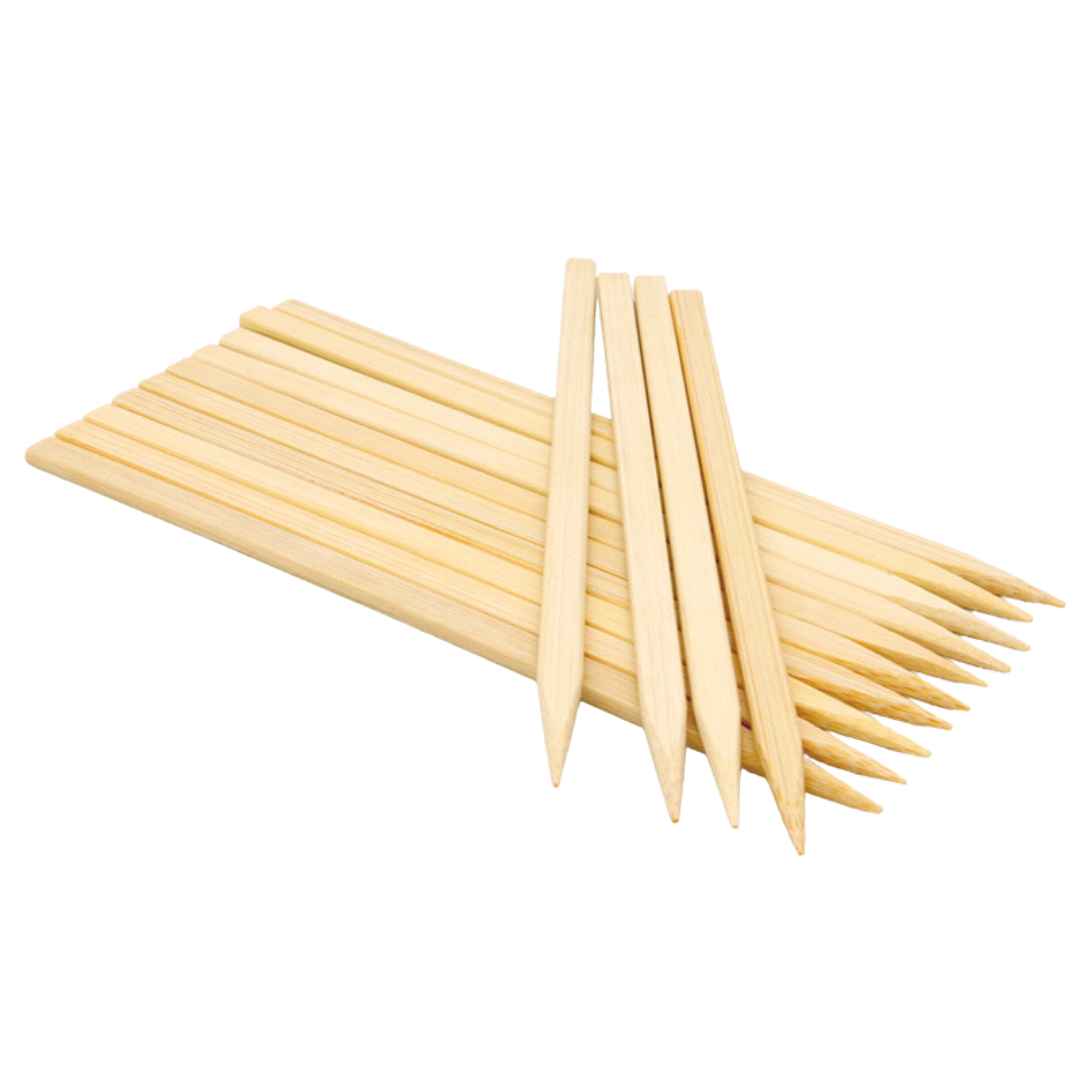 Disposable Kebab Flat Bamboo Skewers - 20 Pcs