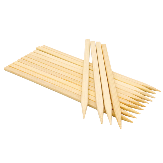 Disposable Kebab Flat Bamboo Skewers - 20 Pcs