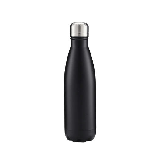 Black Stainless Steel Vacuum Water Bottle - 500ml