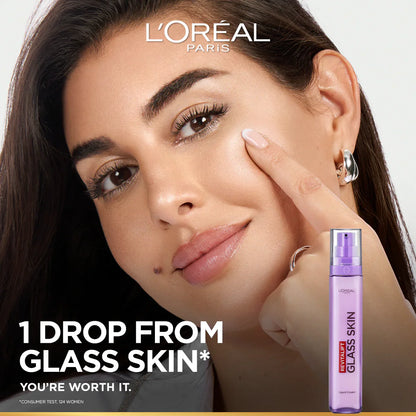 L'oréal Revitalift Glass Skin Liquid Cream: 1 Drop For 100H Glowing Hydration With Hyaluronic Acid & Vitamins B3+B5+C For Dewy, Plumped Glass Skin - 15ML