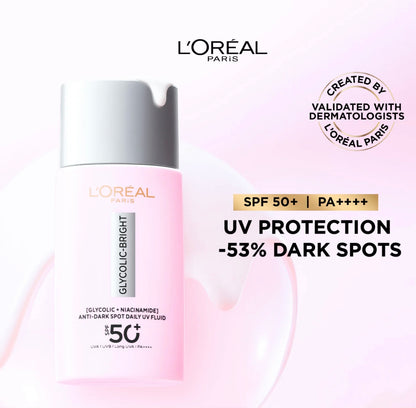 L’Oréal Paris Glycolic Bright Anti-Dark Spot Daily UV Fluid SPF 50+