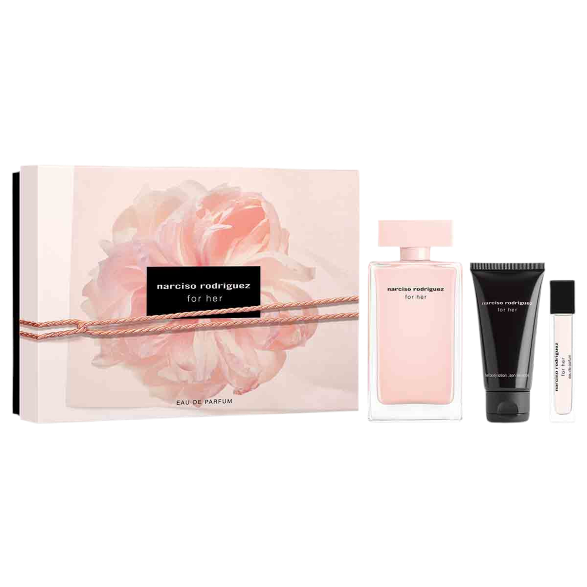Narciso Rodriguez For Her Eau De Parfum Gift Set For Women - 100 ML + 10 ML + Body Lotion 50 ML