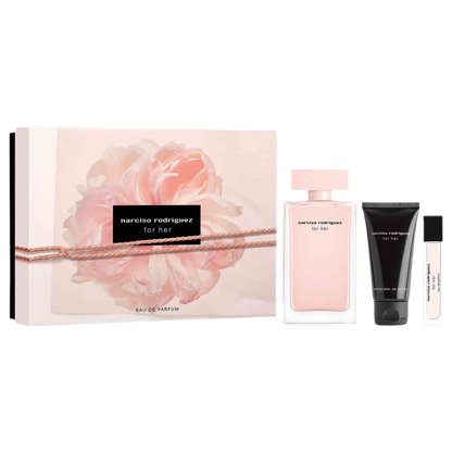 Narciso Rodriguez For Her Eau De Parfum Gift Set For Women - 100 ML + 10 ML + Body Lotion 50 ML