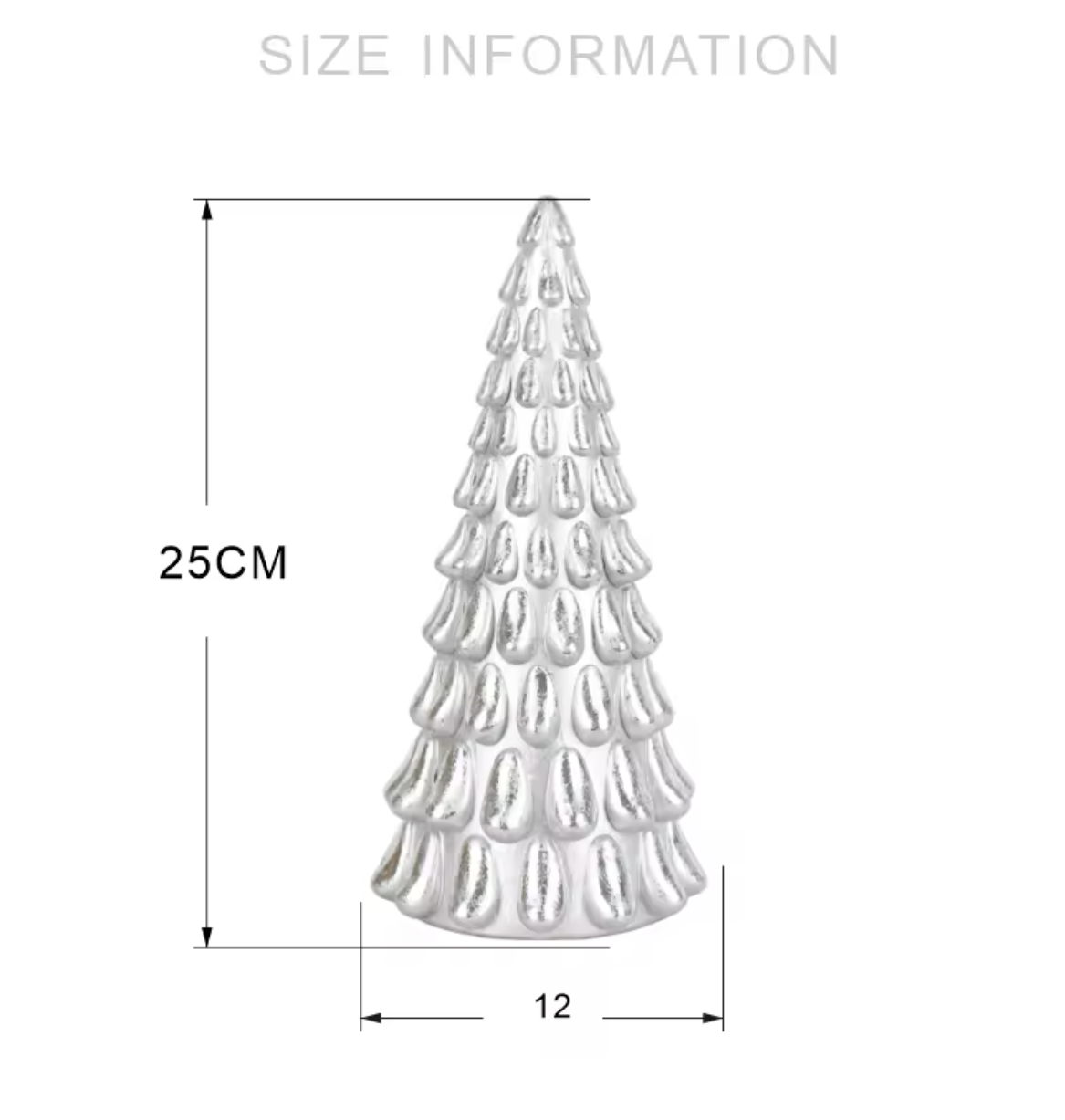 Silver Christmas Tree Tabletop Decoration