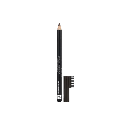 Eyebrow pencil with brush on a white background