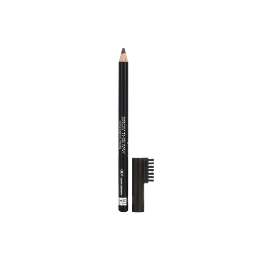 Eyebrow pencil with brush on a white background