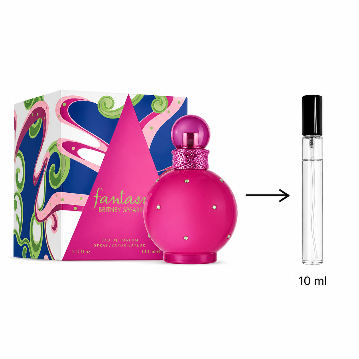 Britney Spears Fantasy Eau De Parfum For Women - 10 ML / 175 Sprays - Decanted From Original Bottle